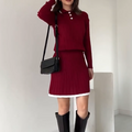 Women's Knitted Sweater ＆ Short Skirt 2-Piece Set
